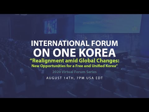 O Fórum Internacional para Uma Coreia explora perspectivas de reunificação em meio à pandemia global, levantes sociais e realinhamentos geopolíticos. A palestra principal foi feita pelo Dr. Hyun Jin Preston Moon, autor do best-seller nacional “Korean Dream: A Vision for a Unified Korea" (Sonho Coreano: Uma Visão para uma Coreia Unificada) e fundador e presidente da Global Peace Foundation.