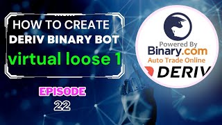 How to create deriv binary bot|episode 22|using virtual loose in candles trading