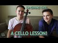 I Taught Tate A Cello Lesson!