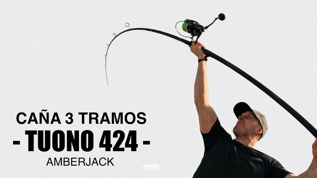 + 250 metros. Testeo: Tuono 424 3 tramos - Caña Amberjack #surfcasting #pesca #caña #fishing 