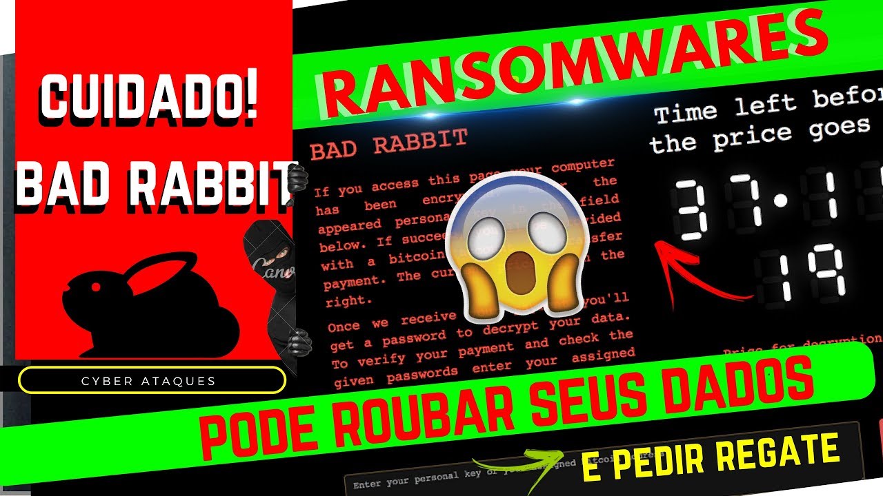 Bad Rabbit Ransomware pode roubar seus arquivos! 🔴Cuidado! 🔴 - YouTube