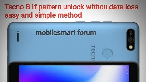 tecno b1f unlock pattern without data loss