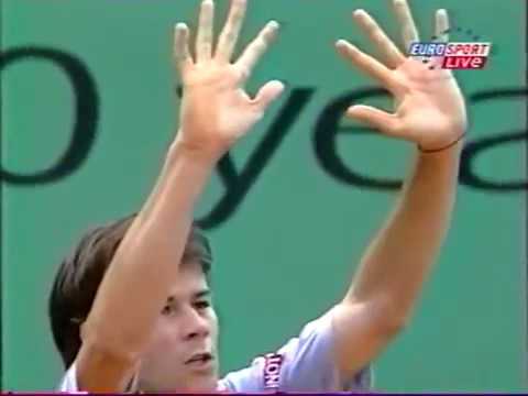 Guillermo Coria racquet throwing incident during the 2003 Roland Garros semi-final