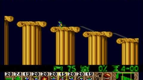 Lemmings Tricky level 4 100% Solution Sega Genesis