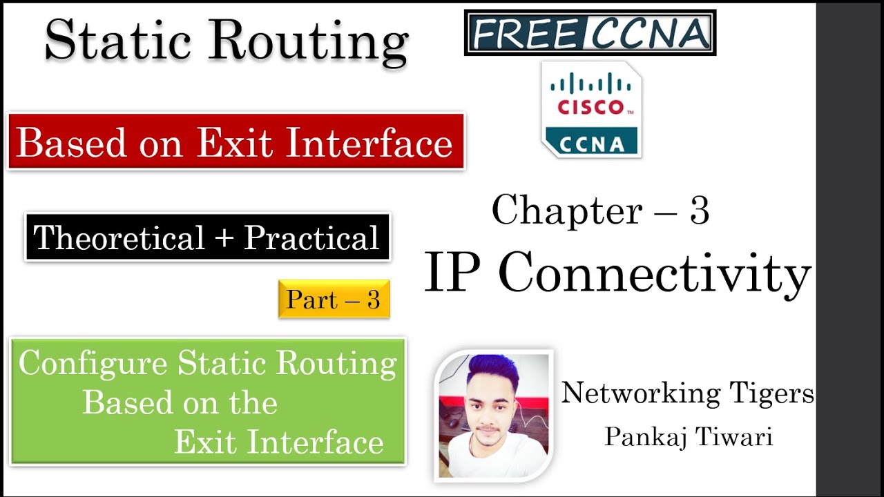 Free (NEW) CCNA|126 Practical of Static Routing based on Exit Interface ...