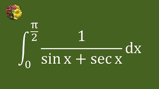 3rd method to evaluate the definite integral using basic techniques (Mis-3261AA)