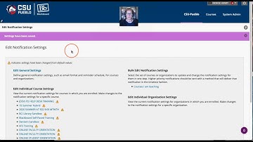 Blackboard Notification Settings