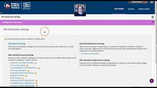 Blackboard Notification Settings