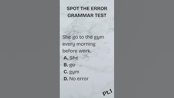Can You Spot the Grammar Error? 🧠 | Grammar Test #1