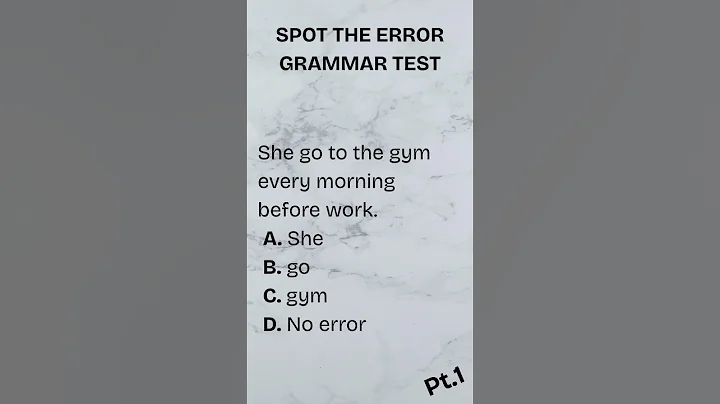 Can You Spot the Grammar Error? 🧠 | Grammar Test #1