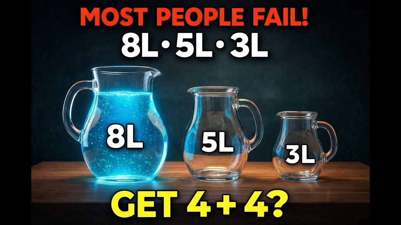8 Liter 5 liter 3 liter puzzle - Can You Solve the 8L Water Jug Riddle ...