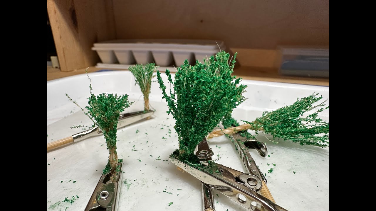 How to make easy tall grass bushes Diorama 