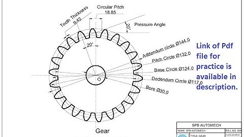Sheet No. 03: Drawing complex 2-D object like Gear#automobile #mechanical #autocad