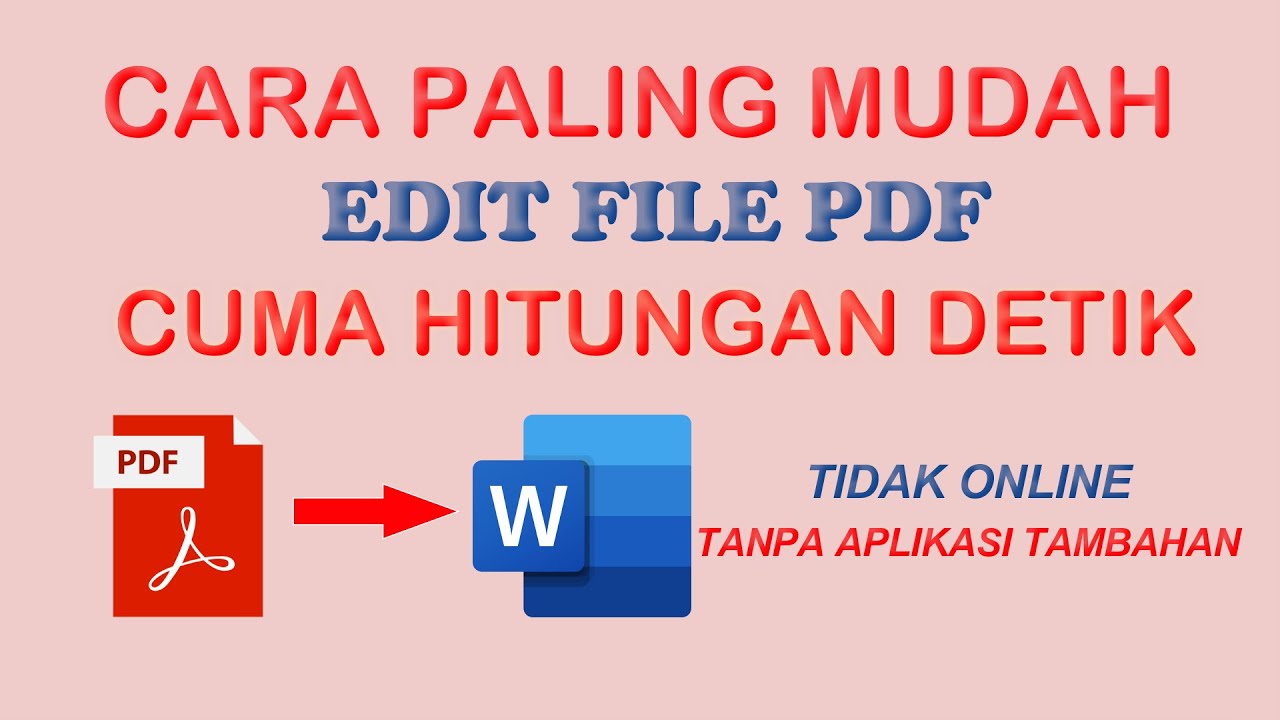 Cara mudah edit file pdf youtube