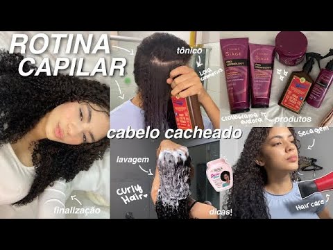 ROTINA CAPILAR | como cuido do meu cabelo cacheado - produtos, cronograma, finalização 💆🏻‍♀️