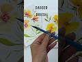 Dagger brush 😲 #watercolor #tutorial #flowers #daggerbrush