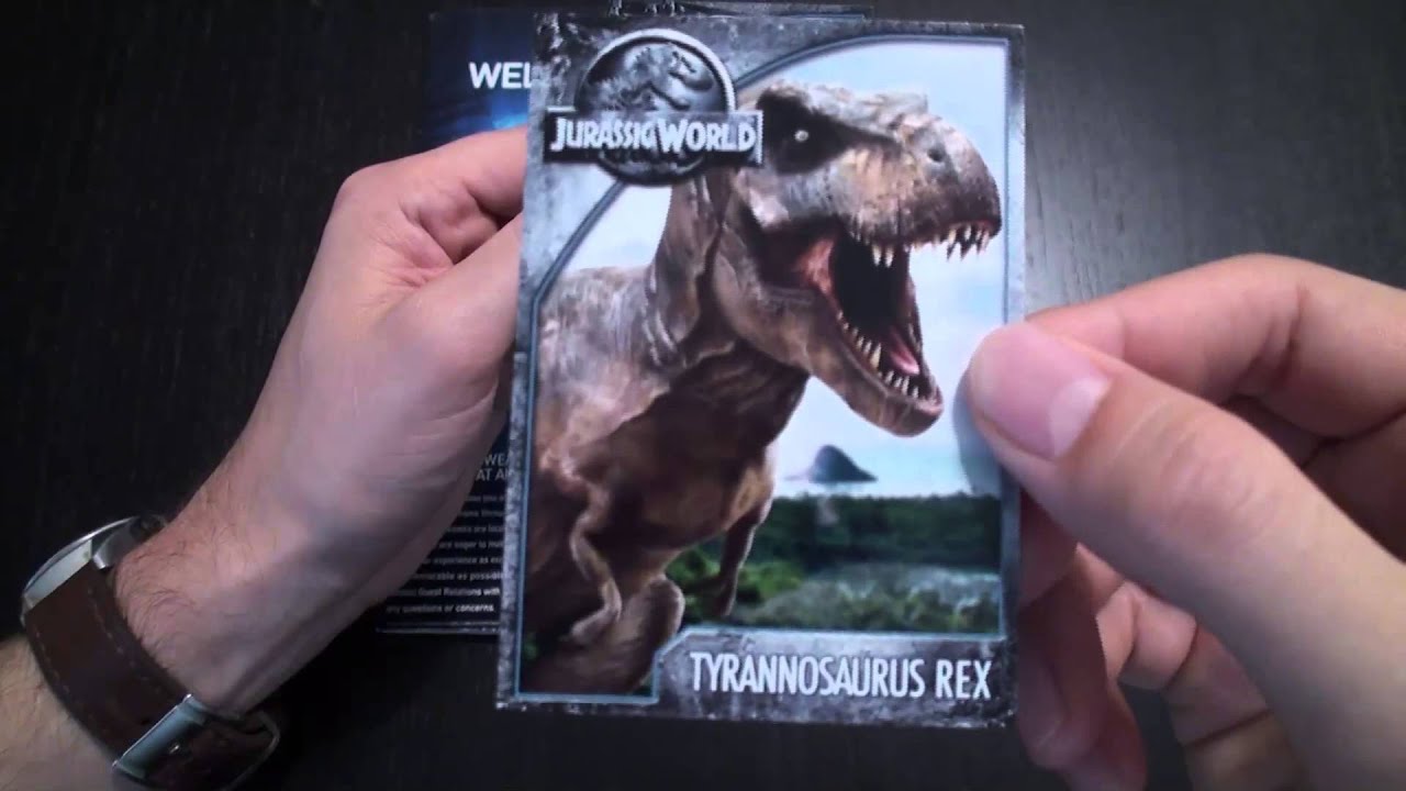 Jurassic World Best Buy Brochure Prop & Trading Cards - YouTube