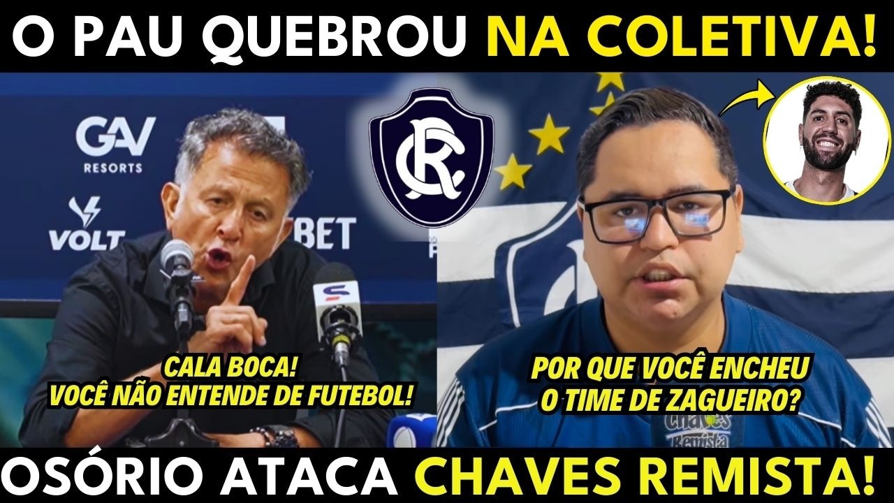 CLIMA PESADO: Osório se Irrita com Pergunta de Chaves Remista, e Resposta Dura Viraliza nas Redes