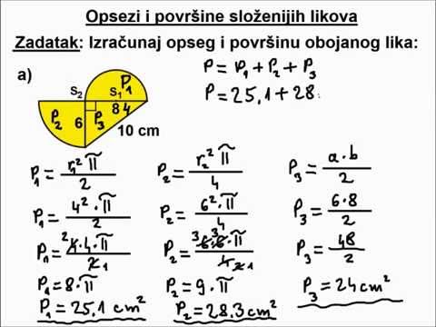 Opsezi i površine složenijih likova