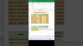 Vlookup with Array Function in Excel  #shorts