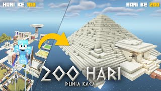 200 Hari di Minecraft Tapi di DUNIA KACA 🪞🪞 !! Membuat rumah PIRAMIDA !!!