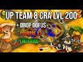 Up team 8 cr lvl 200  o exp  quels stuffs  drop 3 pourpres  drop dofus sur up 200 