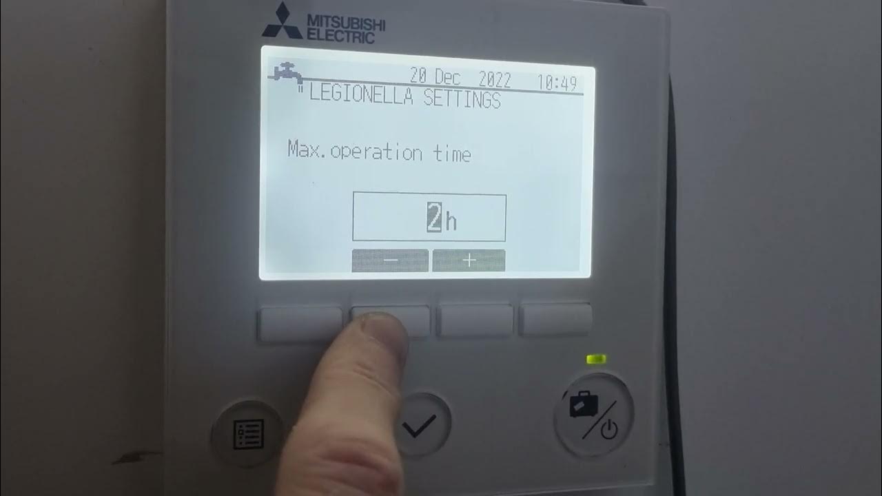 Mitsubishi Ecodan Legionella Settings Guide - YouTube