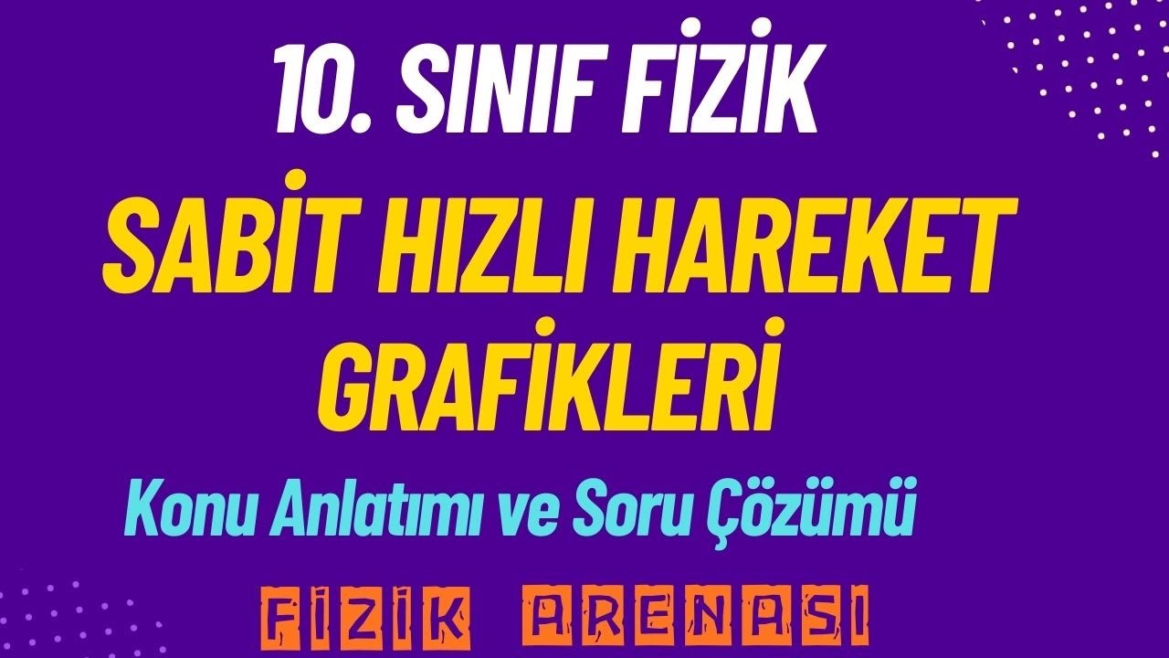 10. Sınıf KONU ANLATIMI: SABİT HIZLI HAREKET GRAFİKLERİ (Grafiklerin Yorumlanması)