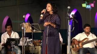 Playback singer aparna rajeev sings popular malayalam song vaathil
pazhuthiloode at the venue of rakendu music show 2017.