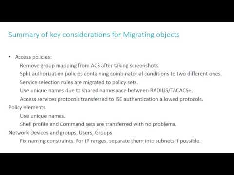 ACS to ISE Migration - Part II - Preparation
