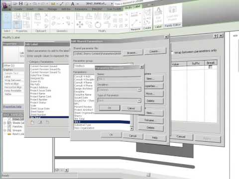 Revit: Shared Parameters in the Title Block