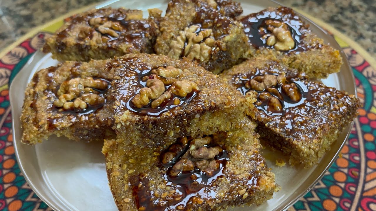 معسلة رمضانية للكيتو ومرضى السكري بدون دقيق او جلوتين صحية ورائعة وغنية بالالياف ومضادات الاكسدة👌