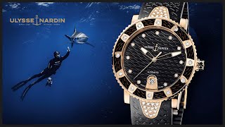 Часы Ulysse Nardin Marine Collection Lady Diver | подарок на 8 марта | розовое золото и бриллианты!