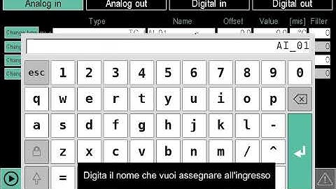 Gefran 3850T - Config analog input - SUB ITA