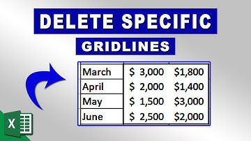 How to delete specific gridlines in sheets in excel