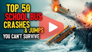 School Bus Crash Compilation – Top 50 BeamNG Drive Yellow Bus Jumps