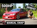 🐒 THE DRIFT MONSTER! 2JZ BIG TURBO MANUAL SWAPPED ARISTO RIPS! (BUDGET SUPRA)