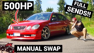 🐒 THE DRIFT MONSTER! 2JZ BIG TURBO MANUAL SWAPPED ARISTO RIPS! (BUDGET SUPRA)
