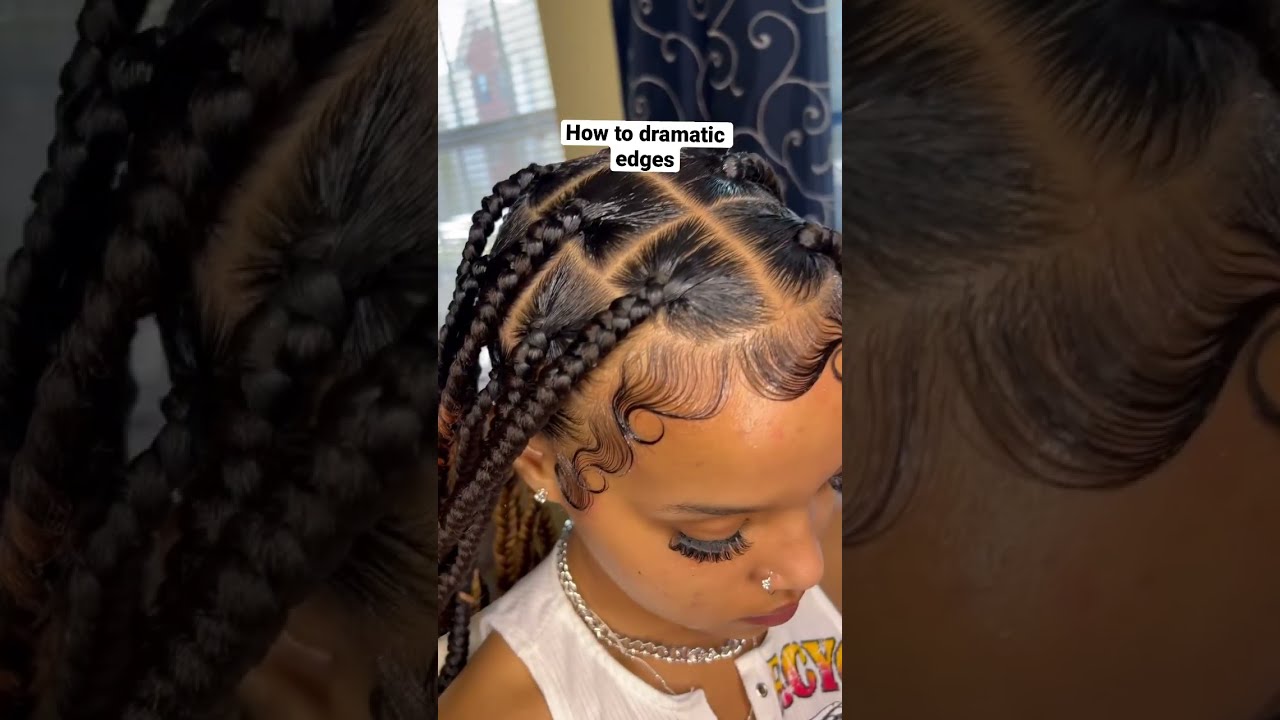 How To Dramatic Edges Baby Hair Dramaticbabyhair Edgestutorial Edgeslaid Babyhairtutorial