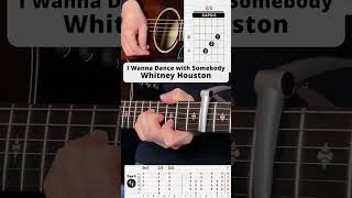 I Wanna Dance with Somebody - Whitney Houston #shorts #song #tutorial #guitar #cover #acoustic