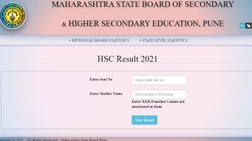 Maharashtra 12th Result 2021 Date And Time | HSC Result 2021