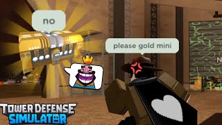 Getting my 2nd Golden Crate | Roblox Tower Defense Simulator