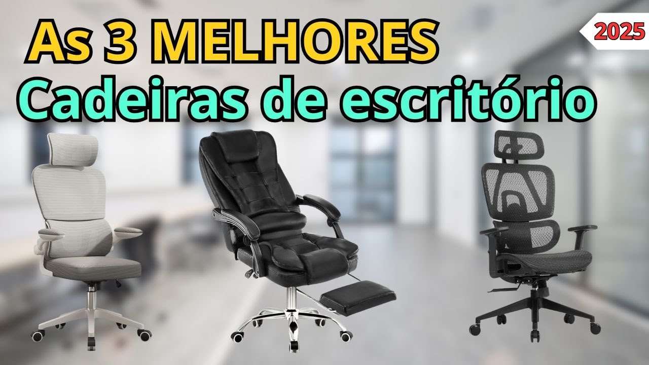 Top 3 melhores cadeiras de escritório custo benefício de 2025 Cadeira ...