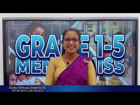 Primary Education (Sin) - Menu Miss - Guru Niwasa Institute 2025