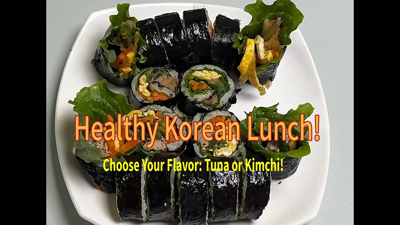 Easy Korean Lunch Box | Healthy Kimchi & Tuna Kimbap