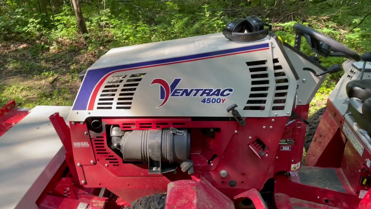 Diesel Ventrac 4500Y  mowing a trail easy as pie.