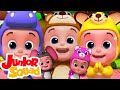 Cinco pequeños bebés | Canciones infantiles en español | Musica | Junior Squad | Videos educativos