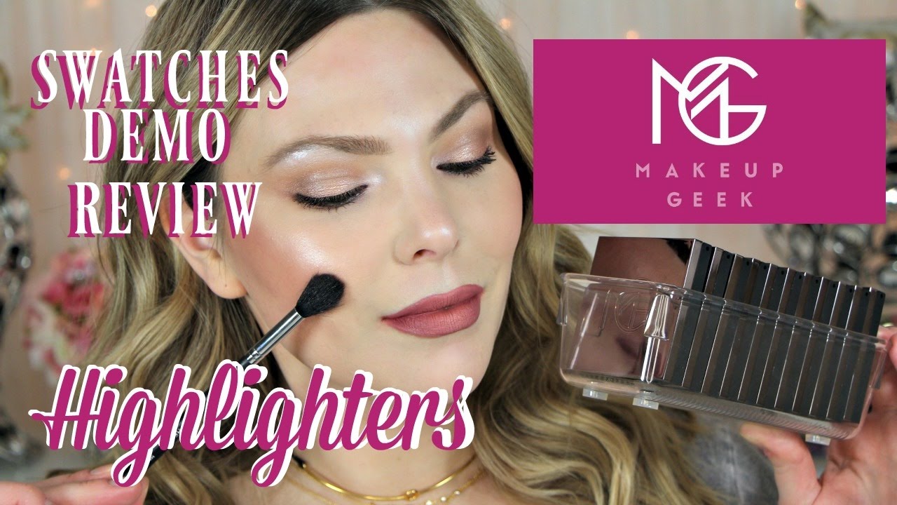 Makeup Geek Highlighters SWATCHES, REVIEW, & FULL FACE DEMO! YouTube