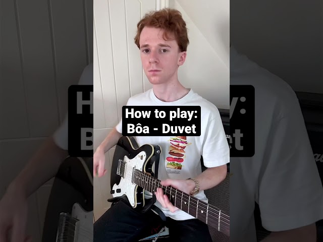 How to play 'Duvet' by Bôa on guitar (TAB) #Shorts class=