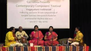 Ravikiran's 35 tala compositions | Charana malare sharanam l Tishra Mathyam | Bhargavi & Srividya